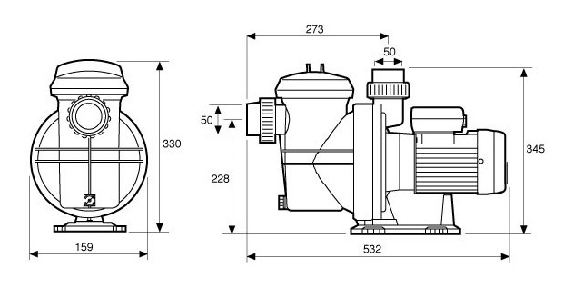 pompe espa SI dimensions