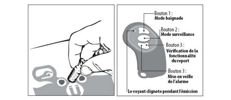 Détecteur d'immersion piscine Discrète