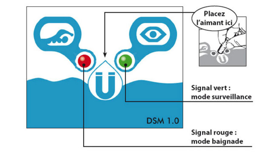 Détecteur d'immersion piscine Discrète