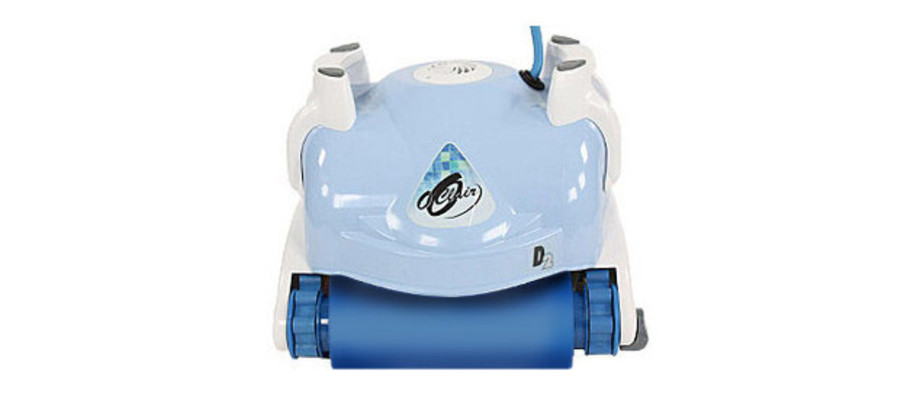 Robot piscine Aquabot D2 O'Clair - vue de face avec brosses mousse