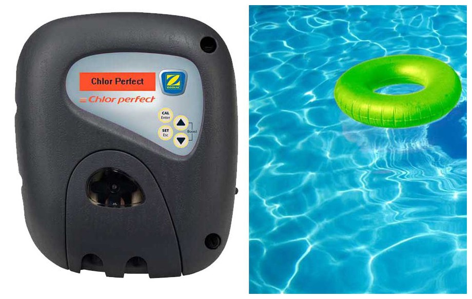 régulateur de chlore de piscine Chlor Perfect Zodiac en situation