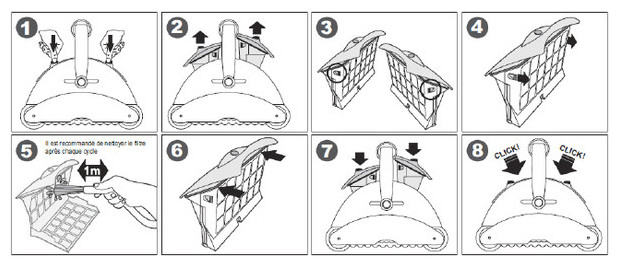 robot électrique Top Access - entretien cassettes filtration
