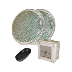 2 lampes led piscine couleur par 56 rvb 20 w télécommande