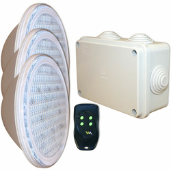 3 lampes led piscine couleur par 56 rvb 20 w télécommande