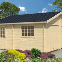 Garage en bois d'épicéa Falkland B