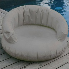 Fauteuil gonflable Gris avec accoudoirs