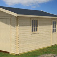 Garage en bois d'épicéa Antigua 44 B