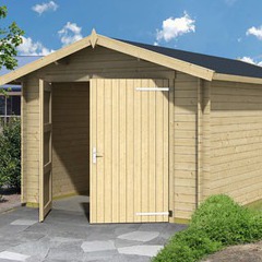 Garage en bois d'épicéa Mauritius
