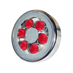 Lampe piscine inox avec 6 Super LED de 1W Rouge