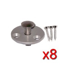 Option piton douille collerette pour plage bois x8