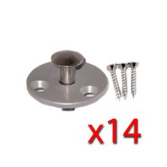 Option piton douille collerette pour plage bois x14