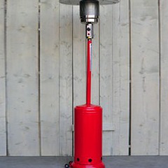 Parasol chauffant à gaz rouge de jardin