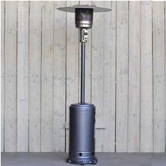 Parasol chauffant à gaz gris de jardin