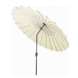 Parasol rond à mât droit Shanghai Écru Ø 270