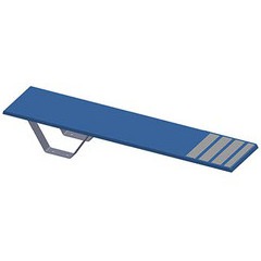 Plongeoir droit Ballesta L1.80 x H0.25m Bleu Ciel