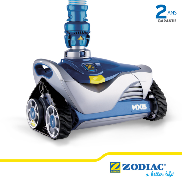 Zodiac MX6 Robot Nettoyeur de Piscine Hydraulique Pour Piscines 10 x 5 m Maximum