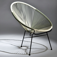 2 Fauteuils d'extérieur Ovaly - Blanc/Gris