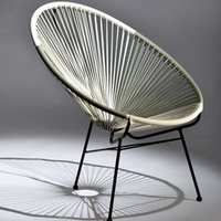 Fauteuil d'extérieur blanc/gris Ovaly x 2