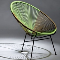 Fauteuil d'extérieur vert/dorée Ovaly x 2