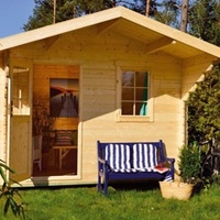 Abri en bois brut - Honey - Porte simple - 7,17 m² - 28 mm