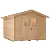 Abri de jardin en bois brut - Leman 143 - 6,55 m² - 19 mm