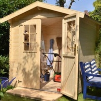 Abri en bois brut - Stuart - 3,45 m² - 19 mm