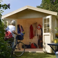 Abri en bois brut Tanganyika - 5,49 m² - 28 mm