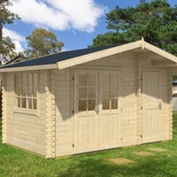 Abri de jardin en bois brut Borkum 5 - 14,60 m² - 40 mm
