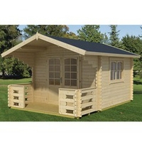 Abri en bois brut - Capri 44 - 8,50 m² - 44 mm