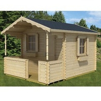 Abris de jardin en bois brut - Corsica 44 - 12,30 m² - 44 mm