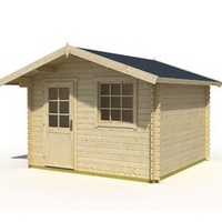Abri de jardin en bois brut Cyprus 1B - 5,5 m² - 28 mm