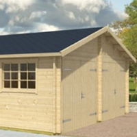 Garage en bois d'épicéa Falkland A