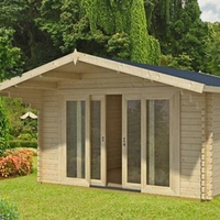 Abri de jardin en bois brut - Gotland 5H - 14,50 m² - 44 mm