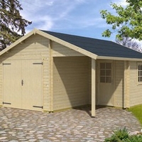 Garage en bois d'épicéa Nevis A
