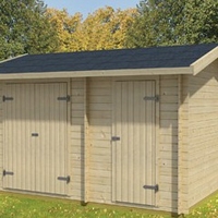 Garage en bois d'épicéa Tuvalu 2