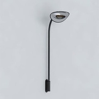 Applique tige murale chauffante infrarouge noire et chrome 2000 W
