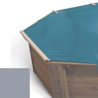 Bache à barres gris pour piscine bois original 562 x 562