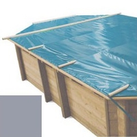 Bache à barres gris pour piscine bois original 637 x 412