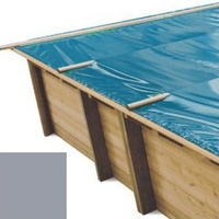 Bache à barres gris pour piscine bois original 800 x 400