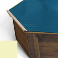 Bache à barres sable pour piscine bois original 428 X 428