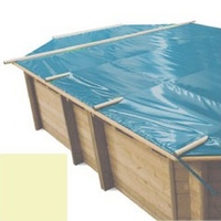 Bache à barres sable pour piscine bois original 637 x 412