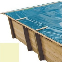 Bache à barres sable pour piscine bois original 800 x 400