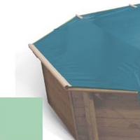 Bache à barres amande pour piscine bois original 562 x 562