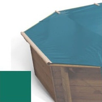 Bache à barres vert pour piscine bois original 562 x 562