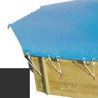 Bache hiver carbone pour piscine bois original 537 x 537
