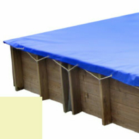 Bâche hiver sable pour piscine bois original 305 x 305