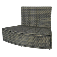 Banc avec dossier + coussins d'assise et dos