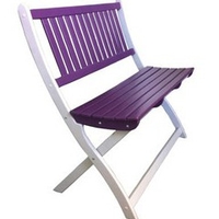Banc en acacia bicolore Burano muscade/aubergine