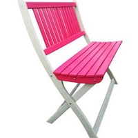Banc en acacia bicolore Burano muscade/fushia