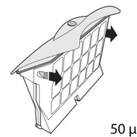 Cassette de filtration pour robot D2 / D8 top Access blanche 50 microns unitaire
